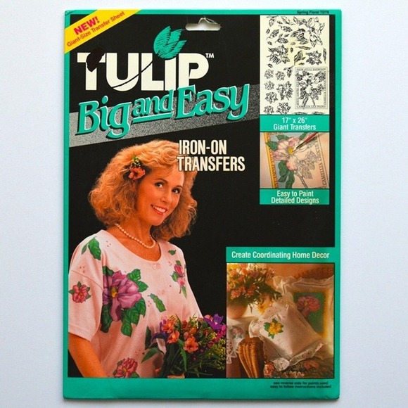 Tulip Iron On Transfers Lot 4 pks Big Easy Vegetables Fruit Rabbits Floral - Picture 10 of 12